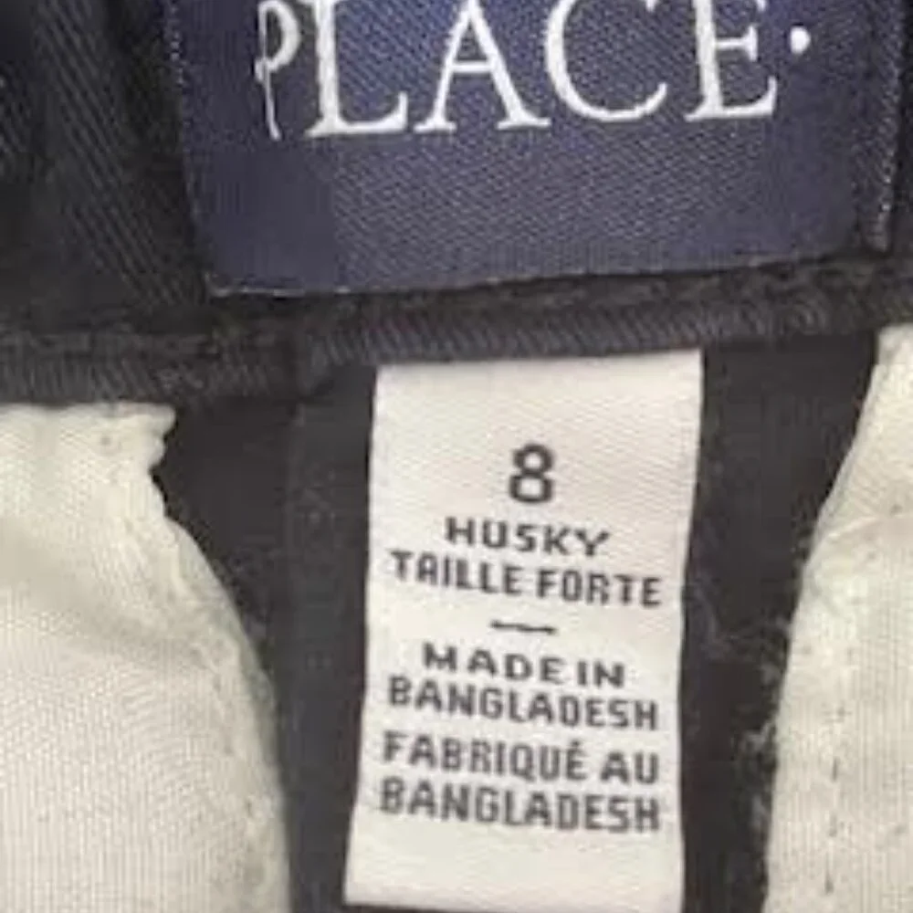 The Children’s Place Boys Uniform Stretch Straight Pants – Navy Size 8 Husky
